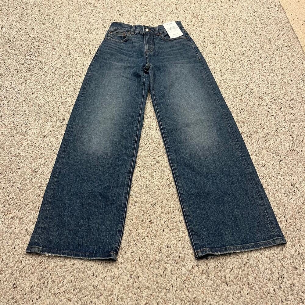 NEW Madewell Perfect Vintage Wide Leg Jeans 23 Petite Dark Wash Denim Normcore